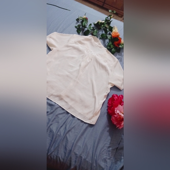 Vtg Worthington Essentials white short sleeve button up blouse size 16M - Picture 6 of 6